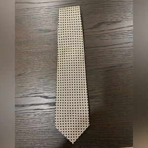 Bruno Piattelli mens tie pure silk brown gold and blue diamonds